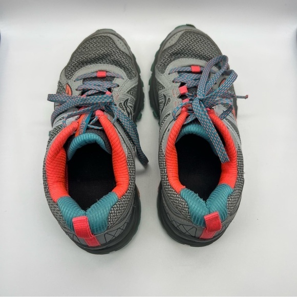 Saucony Excursion TR10 Gray & Coral Running Shoes - Picture 4 of 10